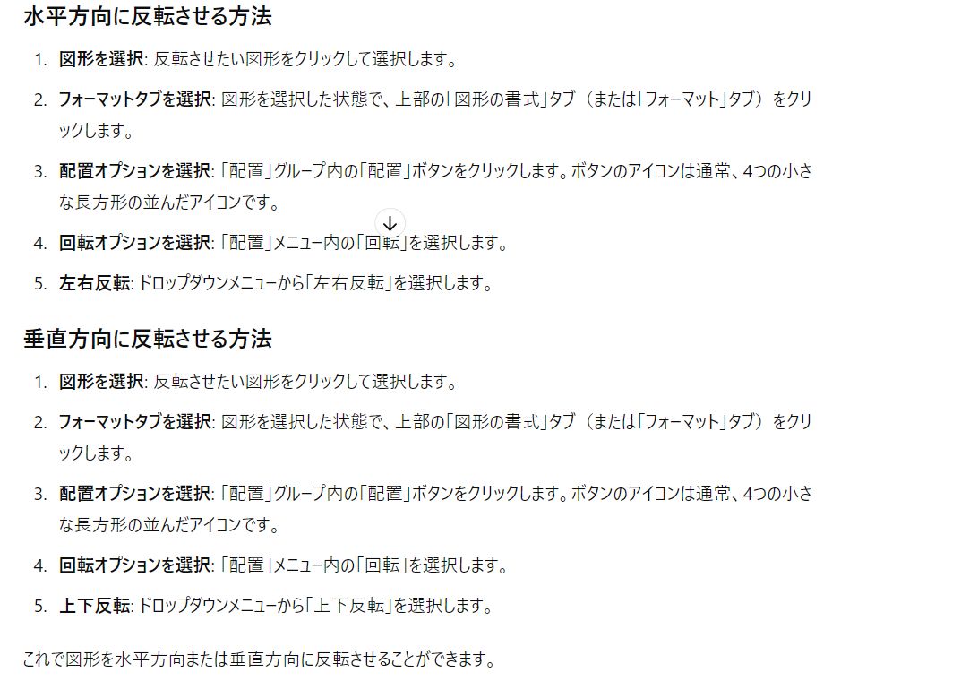 パワーポイントで図形を反転